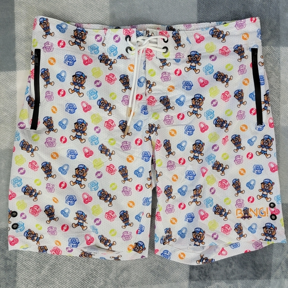 BANG! Miami Hey Mister TJ Poolside Mix Resort Swim Trunks Unworn Size Large